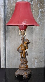 A Victorian Figural Lamp