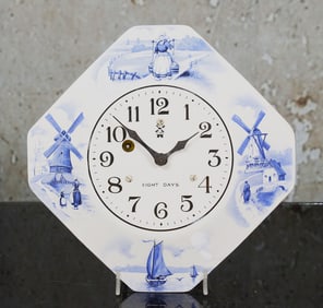 An Irving Miller Dutch Scene Kitchen Clock