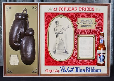 A Pabst Blue Ribbon Boxing Theme Display