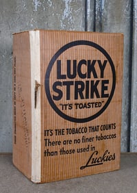 A Luck Strike Cigarettes Shipping Box