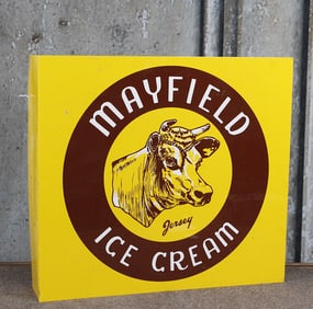 A Mayfield Ice Cream Flange Sign