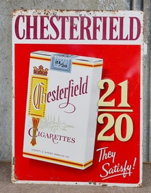A Chesterfield Cigarettes Advertising Sign