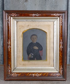 A Victorian Framed Tintype Portrait