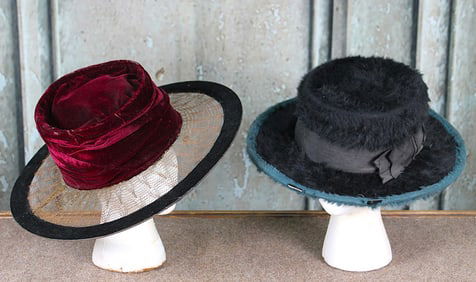 2 Early Woman's Fashion Hats