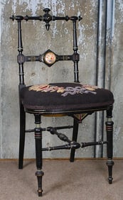 An Extremely Fine Victorian Aesthetic Ebonized Parlor Chair