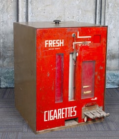 A Coin Operated Counter Top Cigarette Vendor