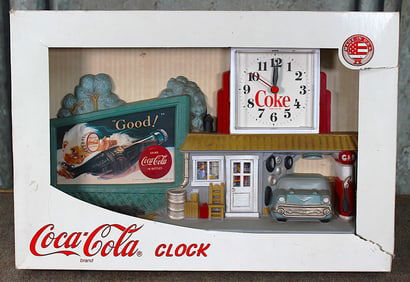 A Coca-Cola Nostalgic Roadside Wall Clock
