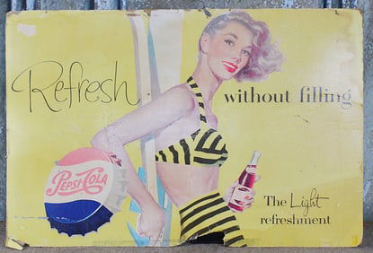 A Pepsi Cola Advertising Sign Insert