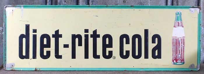 A Diet-Rite Cola Advertising Sign
