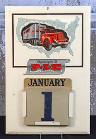 A P.I.E. Tin Litho Calendar