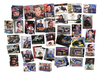 NASCAR Trading Cards, over 500 by Finishline, Upper Deck and others, Exc cond, 15 in. L.: NASCAR Trading Cards, over 500 by Finishline, Upper Deck and others, Exc cond, 15 in. L. Low Estimate: 5.00