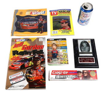 NASCAR (7), Jeff Gordon DuPont Plaque, Jeff Gordon Mini Bobblehead, Jeff Gordon Flashy Foil, Jeff...: NASCAR (7), Jeff Gordon DuPont Plaque, Jeff Gordon Mini Bobblehead, Jeff Gordon Flashy Foil, Jeff Gordon Paperback 2002, Jeff Gordon TV Guide, Jeff Gordon Close Up Toothpaste & Jeff Gordon Empty