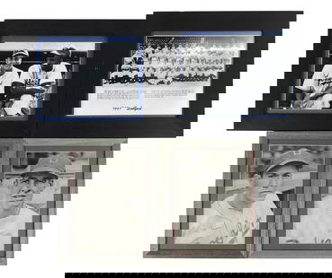 Dodgers' Photos (4), features Joe Hatten, Pete Reiser, Jackie Robinson & Roy Campanella in 1948 &...: Dodgers' Photos (4), features Joe Hatten, Pete Reiser, Jackie Robinson & Roy Campanella in 1948 & Team Photo in 1957, frames are modern, Exc cond w/small nicks on frame, up to 11.25 x 13 x 1 in. Low