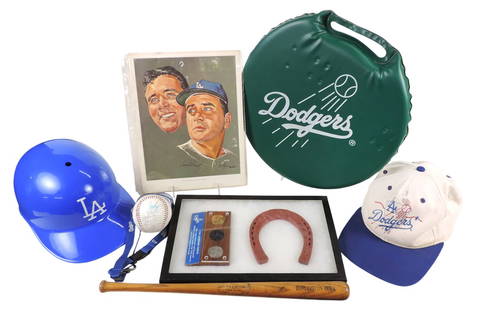 Dodgers' Collectibles (8), 1962 Admissions Tokens, Lucky Horseshoe Trigger Roy Rogers, Ron Perran...: Dodgers' Collectibles (8), 1962 Admissions Tokens, Lucky Horseshoe Trigger Roy Rogers, Ron Perranoski, Phil Ortega, Wally Moon, Tommy Davis, Don Drysdale, Joe Moeller, Bob Miller, Frank Howard, Jim