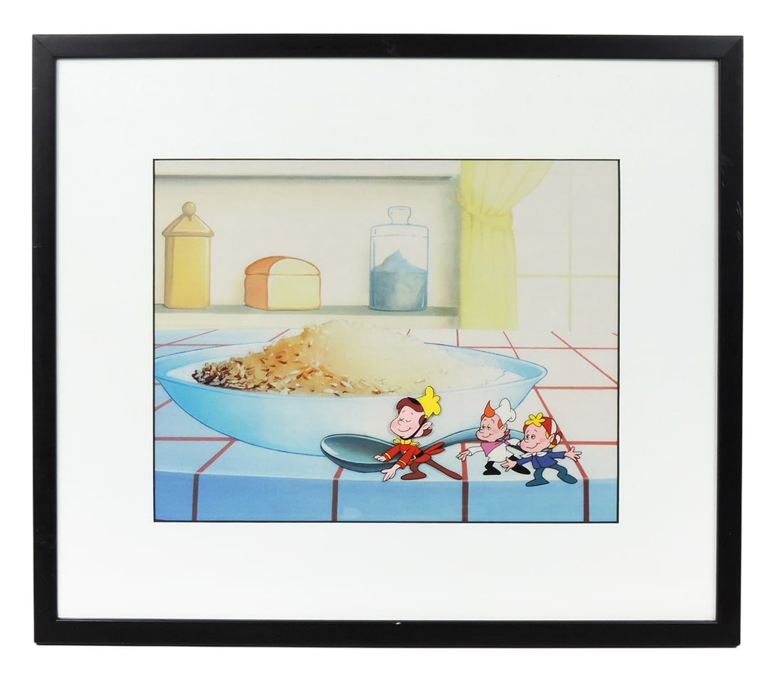 Rice Krispies Elves Snap, Crackle, and Pop, Animation Cel, hand-drawn animated film, Cel is place... (1 of 1)