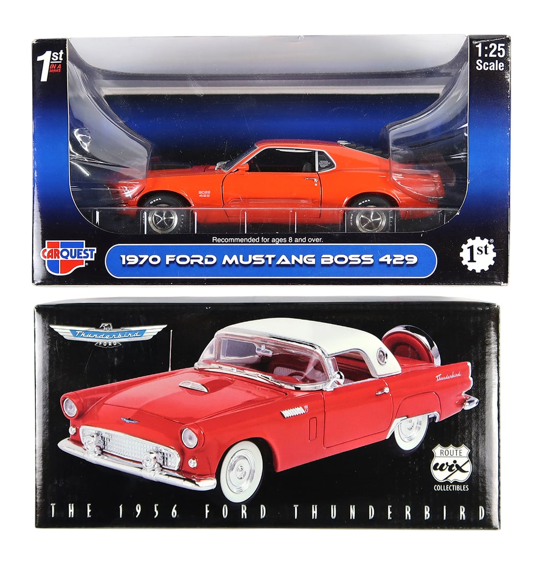 Toy Scale Models (2), CARQUEST Muscle 1970 Ford Mustang Boss 429 & Route Wix Collectibles 1956 Ford (1 of 1)