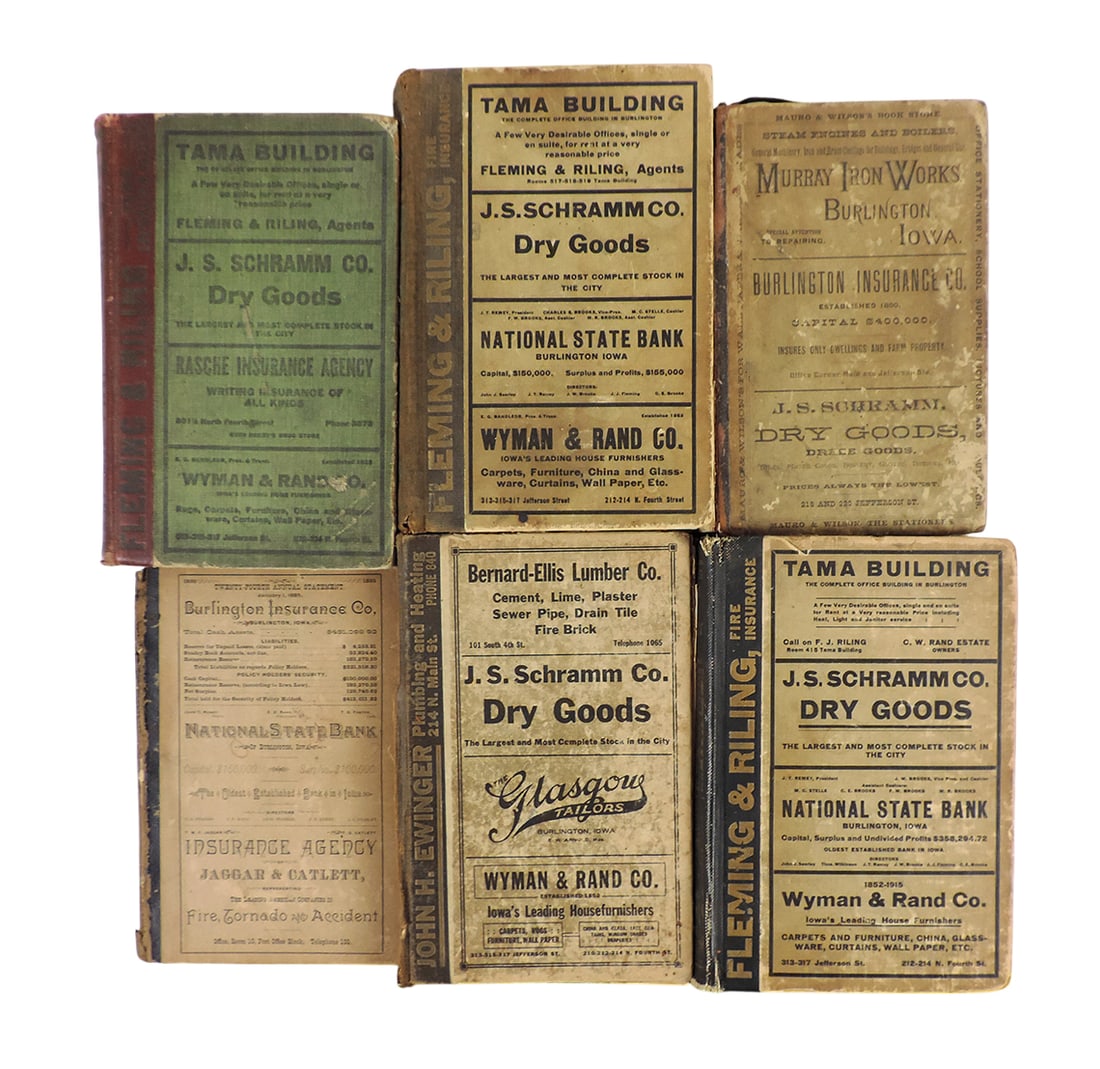 Burlington, Iowa Historical Books (6), Chas I. Barker's Burlington City Directory, 1885-6, Hawkey...: Burlington, Iowa Historical Books (6), Chas I. Barker's Burlington City Directory, 1885-6, Hawkeye Directory, Burlington, Iowa, 1885, McCoy's Burlington City Directory, 1915, McCoy's Burlington City D
