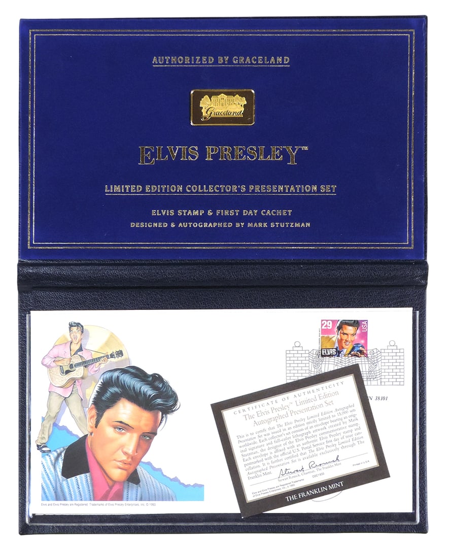 Elvis Presley Limited Edition Collector's Presentation Set, Elvis Stamp & First Day Cachet, Desig... (1 of 2)