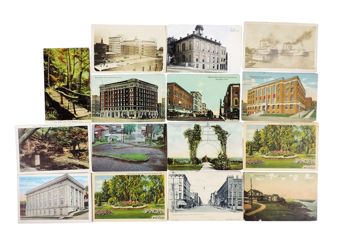 Burlington, Iowa Historical Postcards (15), Varies postcards featuring Burlington Buildings and L... (1 of 1)