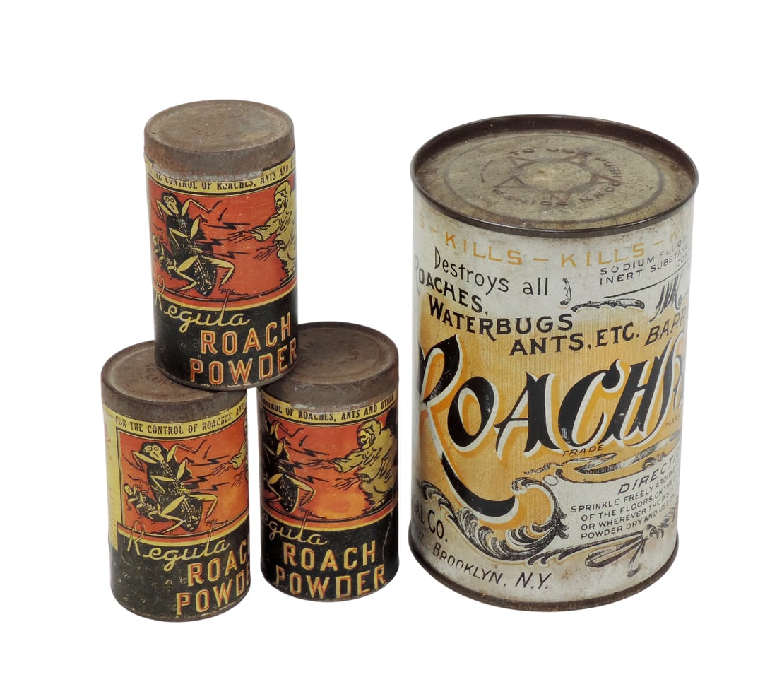 Drug Store Poisons (4), Regular Roach Power (3), Poison-Sodium Fluoride 50% & Inert Matter 50%, D... (1 of 1)