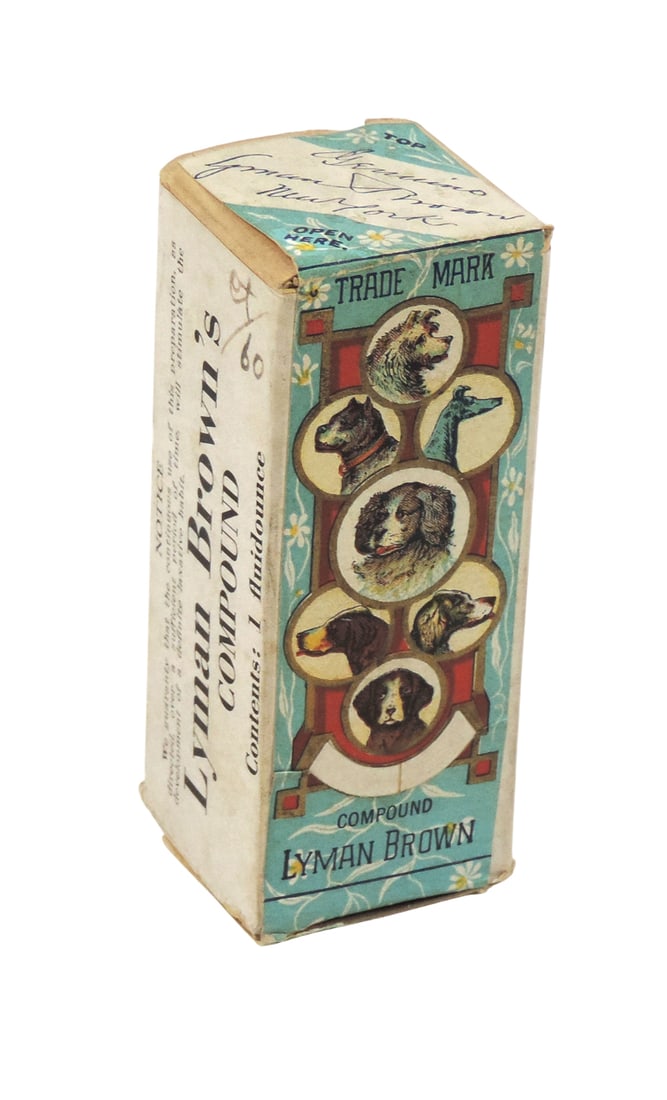 Drug Store Medicine, Lyman Brown's Compound, Laxative and Bitter Stomachic, Brown Herb Co., Inc.,... (1 of 2)