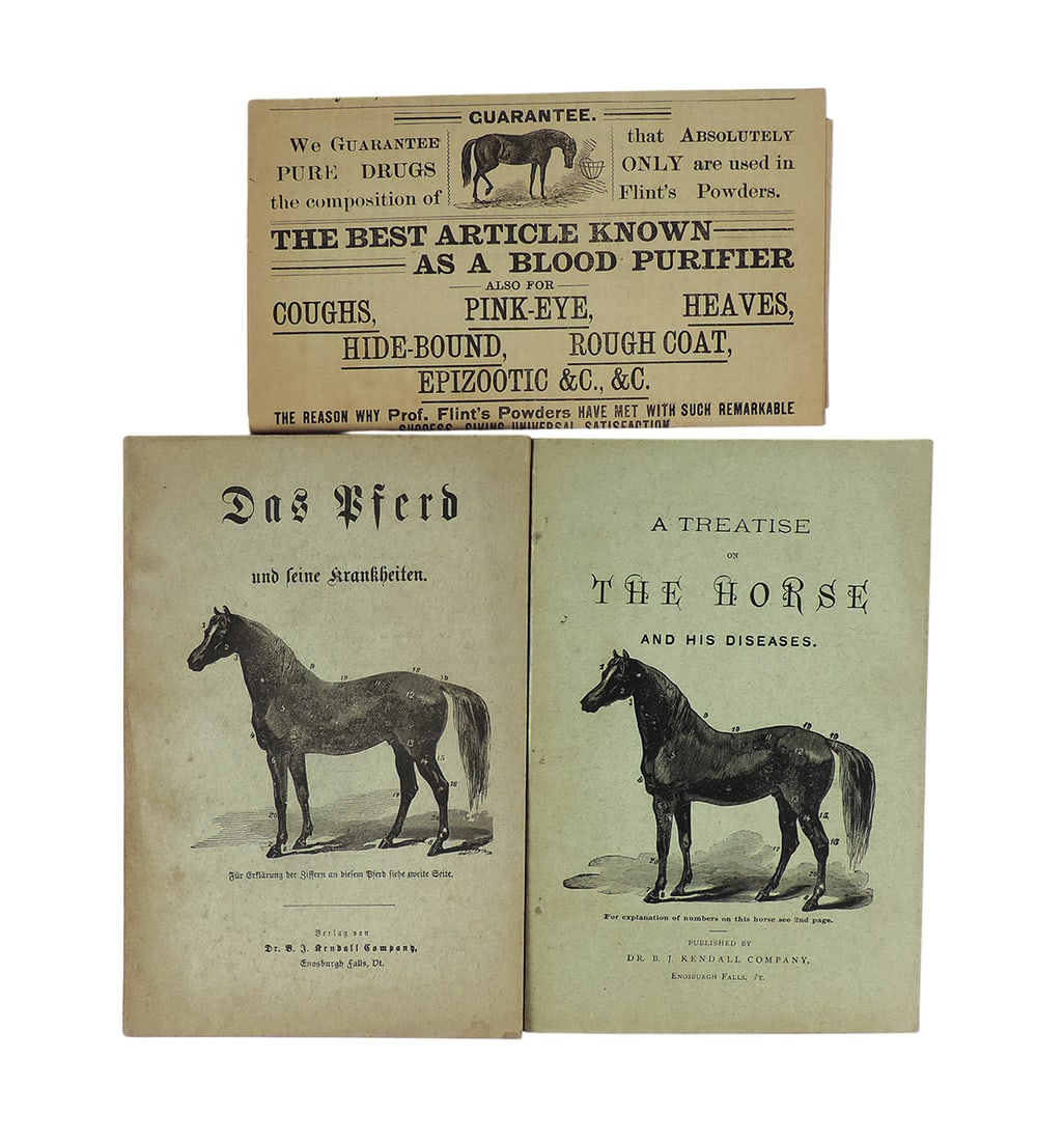 Veterinarian Medicine Books (3), German Language Book, "Das Pferd und seine Krankheiten" (The Horse (1 of 2)