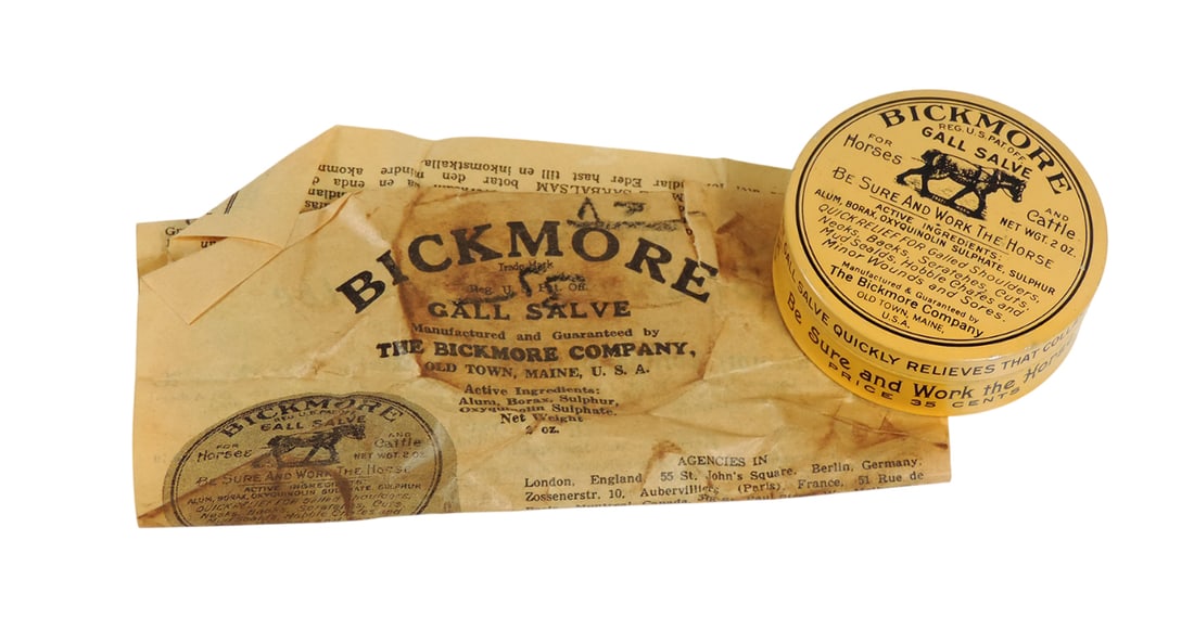 Veterinarian Medicine Tin, Bickmore Gall Salve, Be Sure And Work The Horse, Mfg & Guaranteed by The (1 of 1)