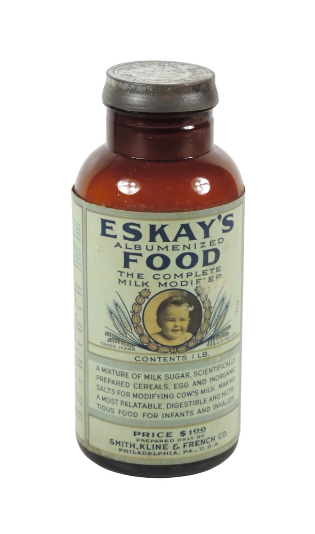 Drug Store Bottle, Eskay's Albumenized Food The Complete Milk Modifier, c. late 1800s-early 1900s... (1 of 2)
