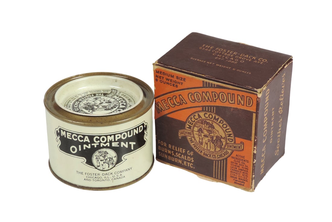 Drug Store Mecca Compound Ointment, The Foster-Dack Company, Chicago, Ill-USA & Toronto, Canada, ... (1 of 1)