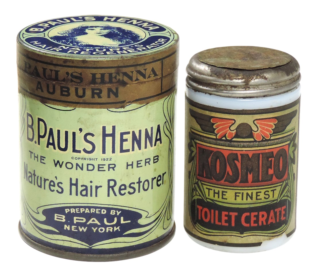 Drug Store Products (2), B. Paul's Henna, The Wonder Herb Nature's Hair Restorer, Â©1922,  (1 of 2)
