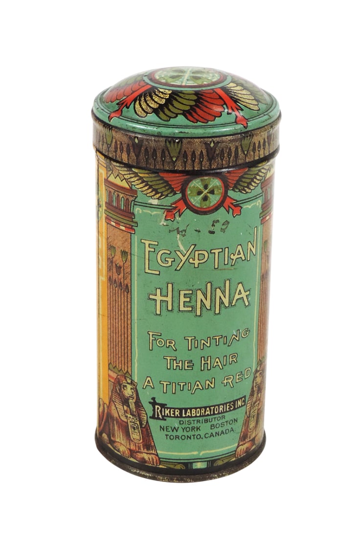 Drug Store Hair Dye, Egyptian Henna For Tinting The Hair A Titian Red, litho on tin, Riker Labora... (1 of 2)