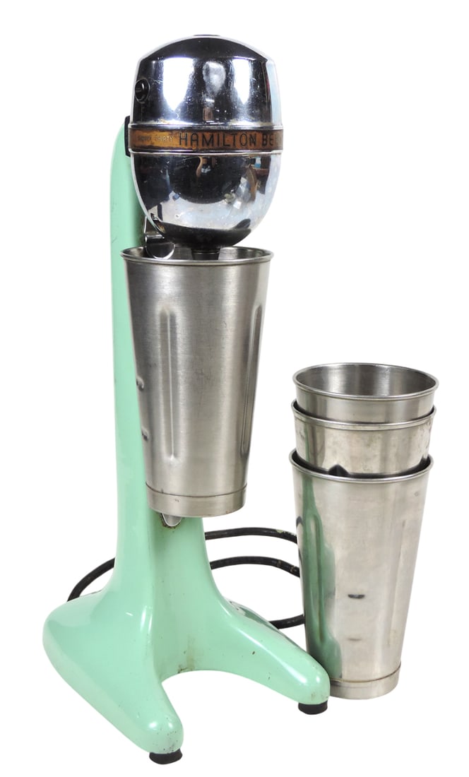Hamilton Beach Drink Master, #30 Electric Drink Mixer, green porcelain, cast iron base, includes ... (1 of 1)