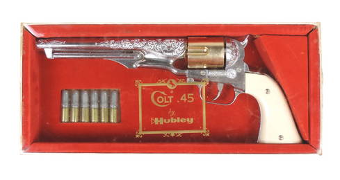 Colt .45 Repeating Cap Pistol w/Metal "Cartridges", The Hubley Mfg Co., Lancaster, PA-USA, No. 281,