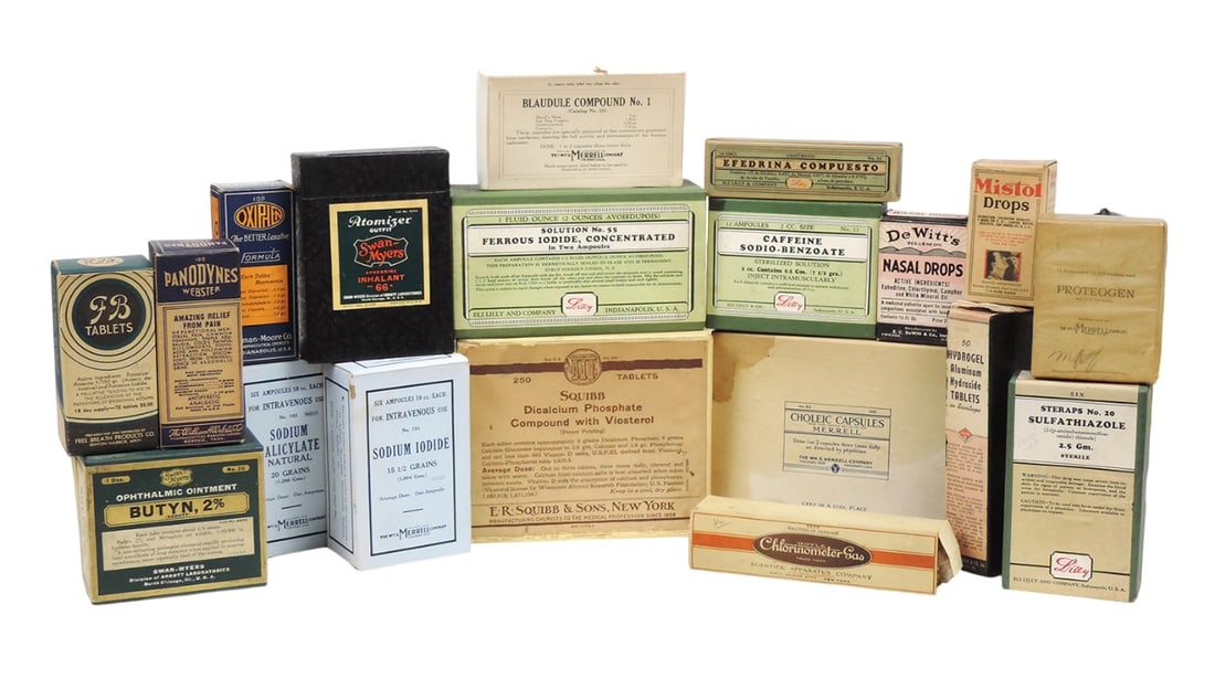 Drug Store Remedies(20), Ferrous Iodide, Caffeine Sodio-Benzoate, Sulfathiazole, Efedrina Compues...: Drug Store Remedies(20), Ferrous Iodide, Caffeine Sodio-Benzoate, Sulfathiazole, Efedrina Compuesto, Concentrated-Eli Lilly & Co., Sodium Salicylate Natural, Sodium Iodide, Blaudule Compound, Choleic 