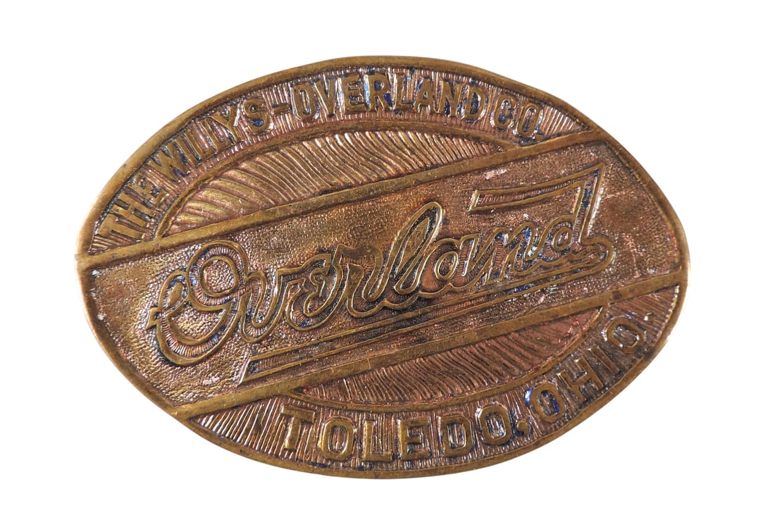 Automotive Willy's-Overland Co. Badge Emblem, Willy's was best known for producing military Jeeps... (1 of 1)