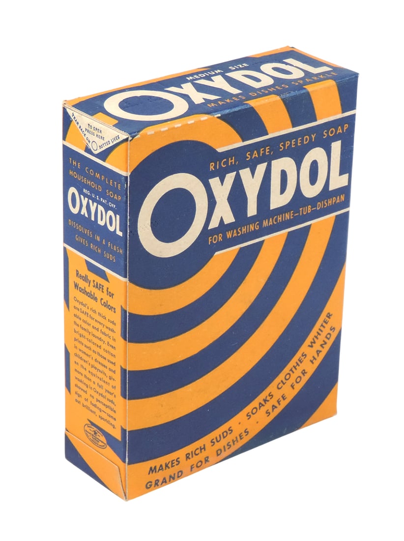 Country Store Oxydol Soap Box, NOS w/orig contents, litho on cdbd, an established laundry product... (1 of 2)