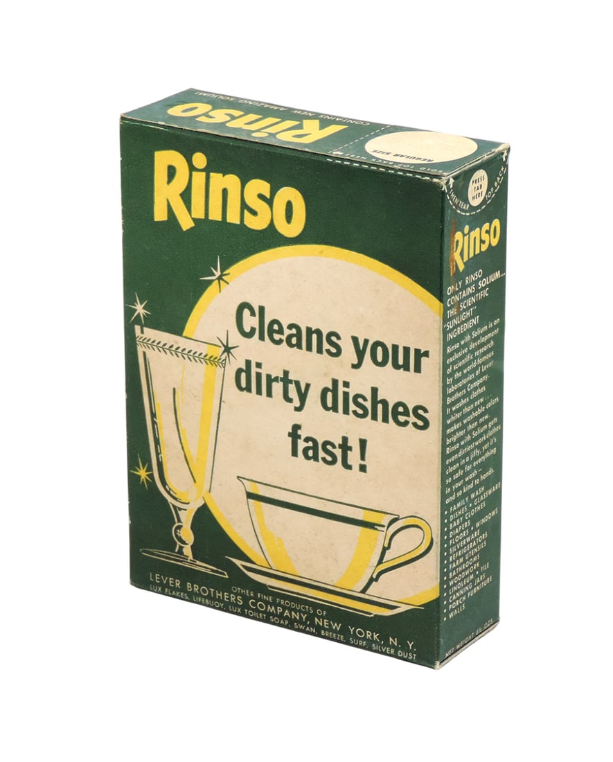 Country Store Rinso Soap Box, NOS w/orig contents, Contains Solium The Scientific "Sunlight" Ingr... (1 of 2)