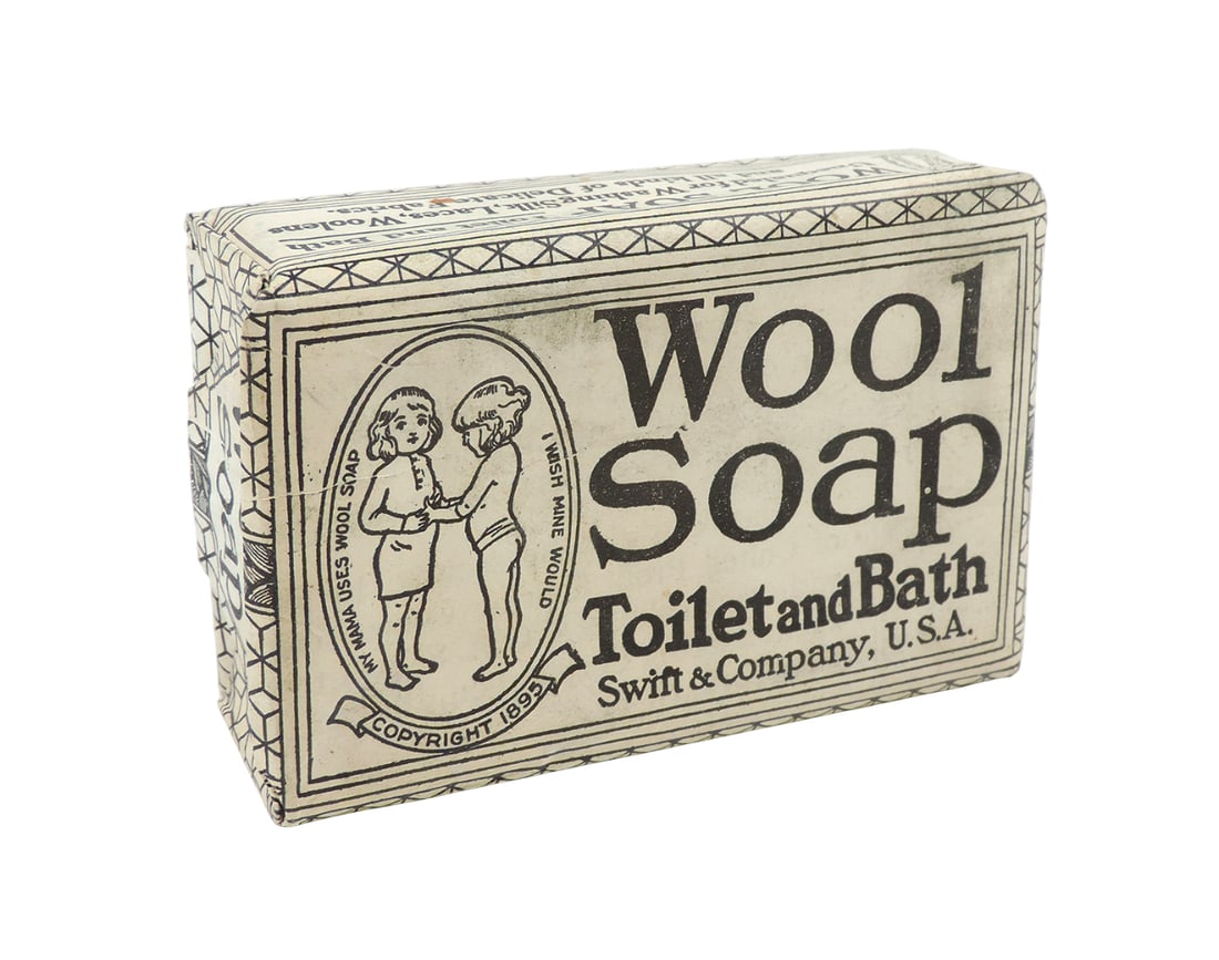 Country Store Wool Soap Toilet and Bath Bar, Swift & Company, USA, c.1895, NOS w/orig product, VG... (1 of 2)