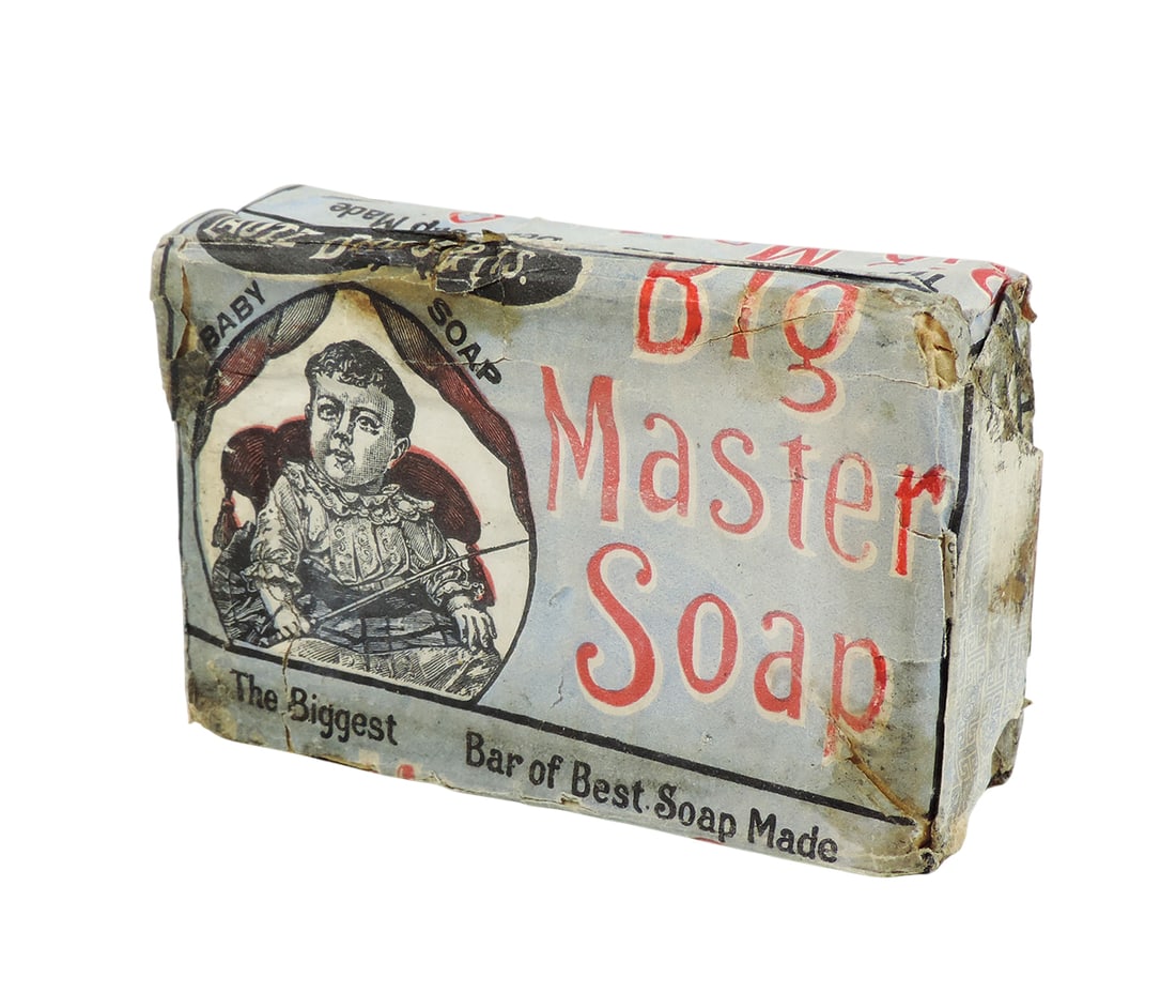 Country Store Big Master Soap Bar, NOS w/orig contents, The Biggest Bar of Best Soap Made, Trade ...: Country Store Big Master Soap Bar, NOS w/orig contents, The Biggest Bar of Best Soap Made, Trade Mark Reg, Mfg By Lautz Bros. & Co., Buffalo, NY-USA, Established 1853, c. late 1800s, Good+ cond w/age-