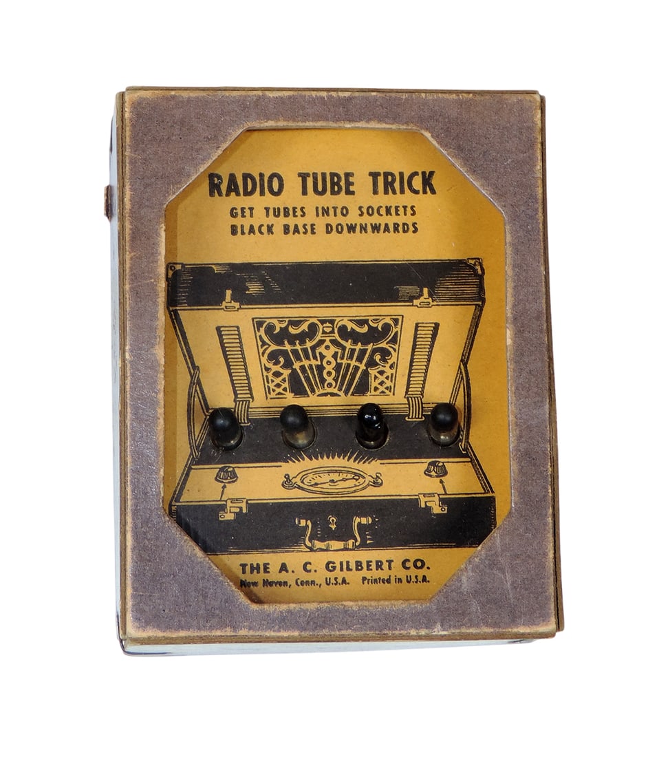 Radio Tube Trick Dexterity Game, The A.C. Gilbert Co., New Haven, Conn-USA, Printed in USA, cardb... (1 of 1)