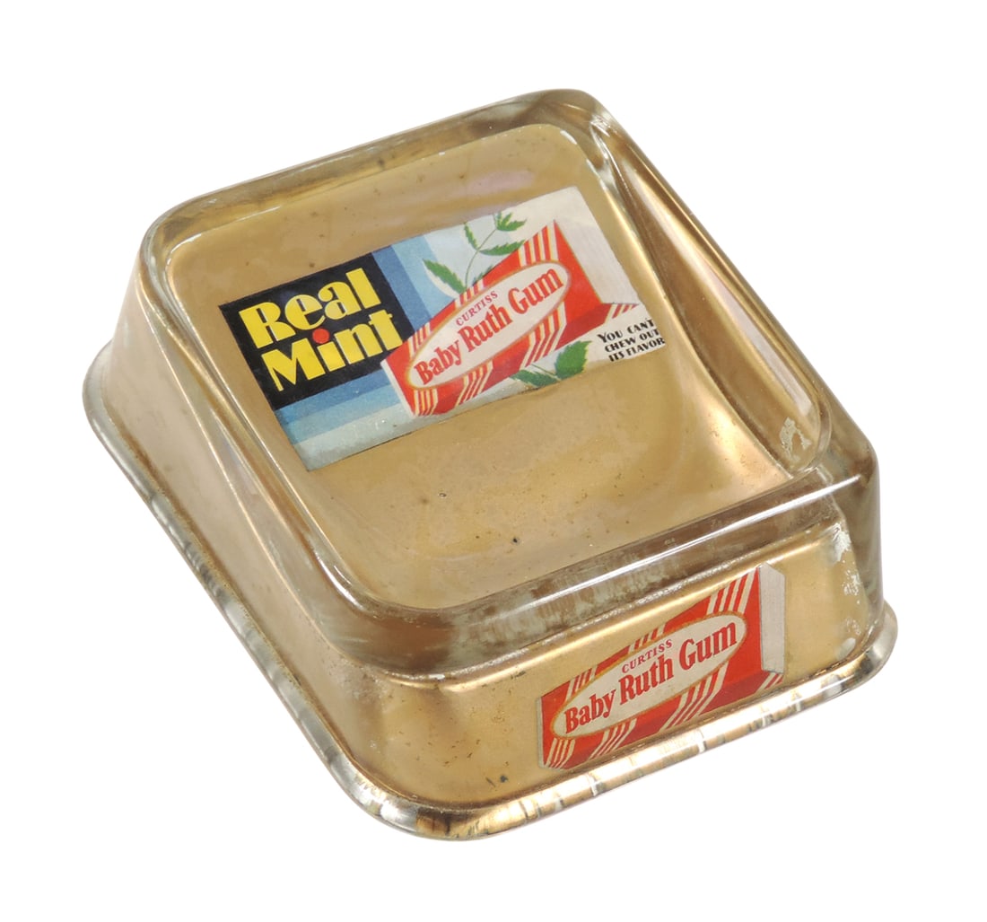 Curtiss Baby Ruth Gum Counter Display/Change Tray, glass, c.1930s, VG+ cond w/minor age-related w... (1 of 1)