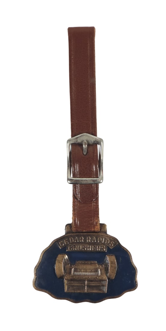 Cedar Rapids Crushers Watch Fob, embossed Compliments of Iowa Manufacturing Company Cedar Rapids,... (1 of 2)