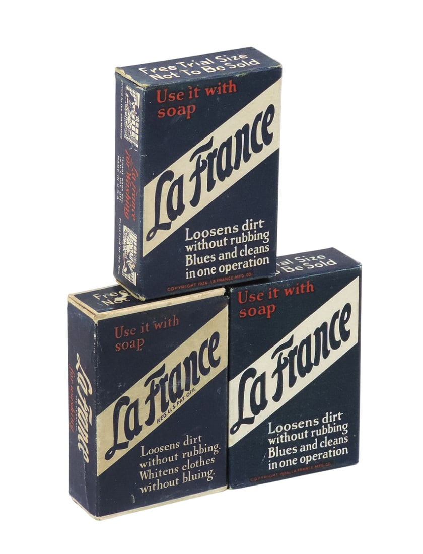 Country Store La France Laundry Soap (3), Free Trial Size, NOS w/orig product, marketed to boost ... (1 of 2)