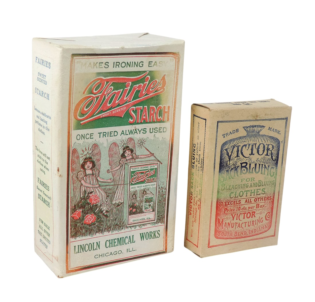 Country Store Laundry Soap Boxes(2), both NOS w/orig product, Victor Sack Bluing, Trade Mark, Vic... (1 of 2)