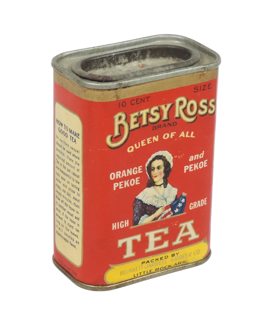 Country Store Betsy Ross Brand Tea Container, Queen of All Orange Pekoe and Pekoe, Packed By Plun... (1 of 2)