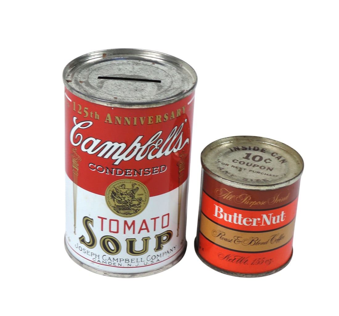 Country Store Butter-Nut Coffee Sample Tin & Campbell's Still Bank (2), Butter-Nut Sample Size Ro... (1 of 2)