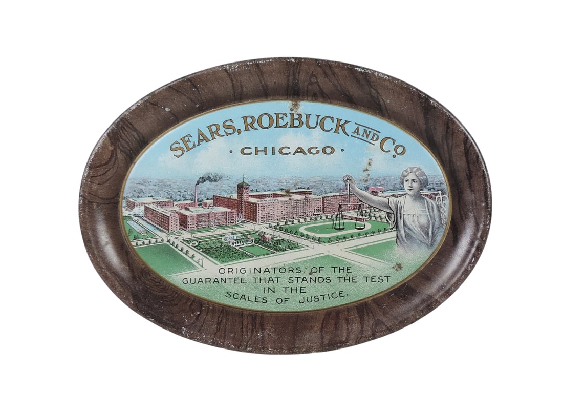 Sears, Roebuck and Co., Chicago Tip Tray, litho on tin, features an image of the former Sears fac... (1 of 1)