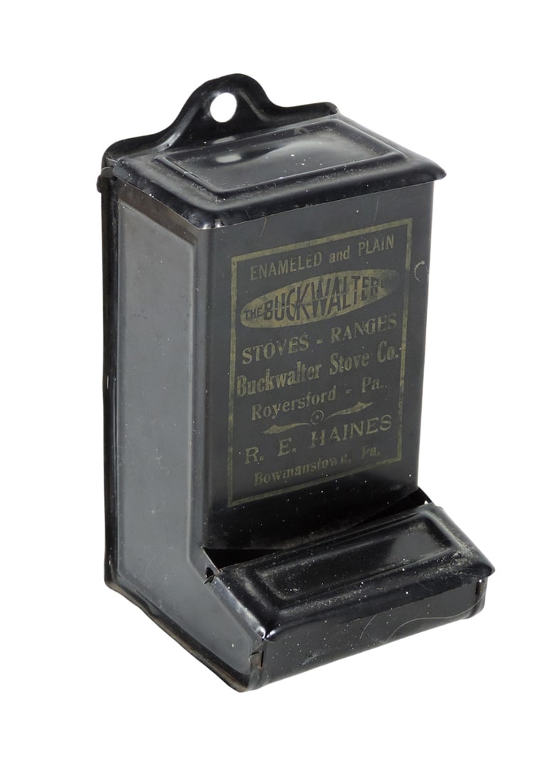 Advertising Match Holder, The Buckwalter Enameled and Plain Stoves-Ranges, Buckwalter Stove Co., ... (1 of 1)