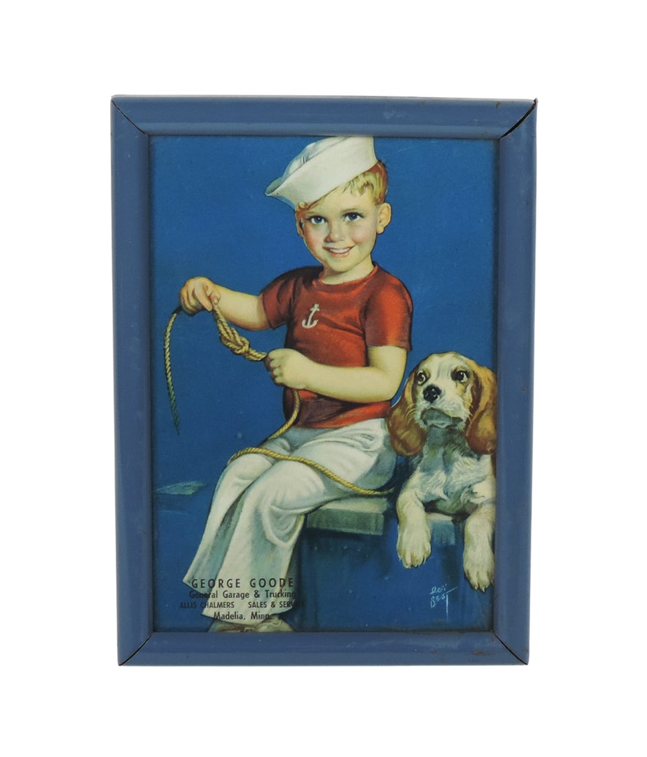 Advertising Allis Chalmers Print from George Goode, General Garage & Trucking, Allis Chalmers, Sa...: Advertising Allis Chalmers Print from George Goode, General Garage & Trucking, Allis Chalmers, Sales & Service, Madelia, Minn, Exc cond, H 7 x W 5 in.