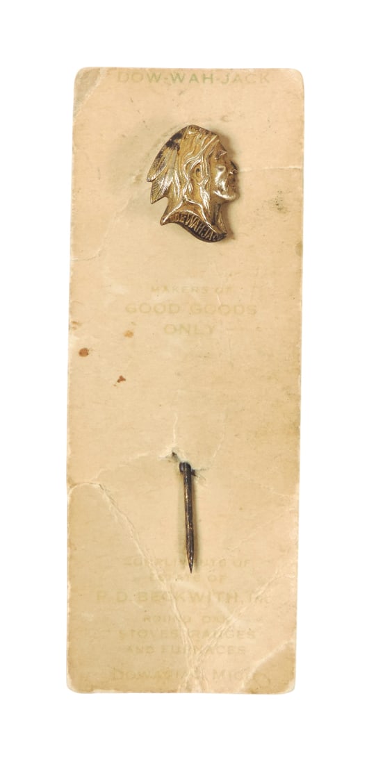 DOW-WAH-JACK Stickpin on orig card,  card reads Makers of Good Goods Only, Compliments of Estate of (1 of 1)